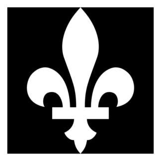Québec Fleur De Lys Decal (White)